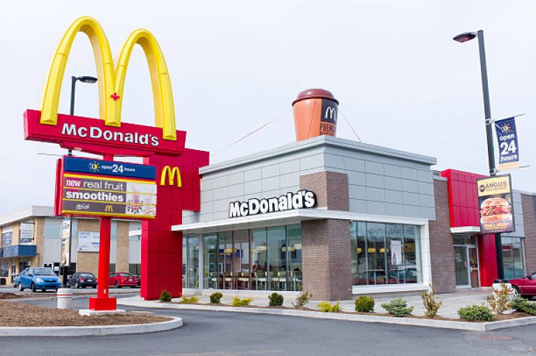 Halifax, Canada - April 13, 2011: A new McDonalds restaurant in Halifax Nova Scotia, Canada.  McDonalds is a family restaurant and fast food chain.